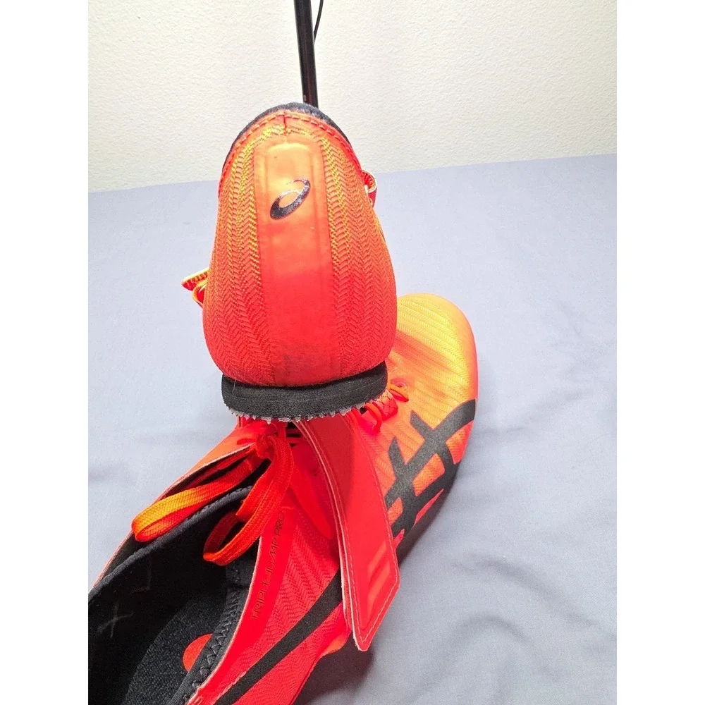 Asics Long Jump Pro Track & Field Spikes Shoes 1093A032 Neon Orange Men's 11